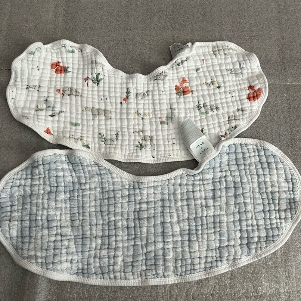 Aden +Anais Animal Floral Baby Burppy Bibs Set of 2